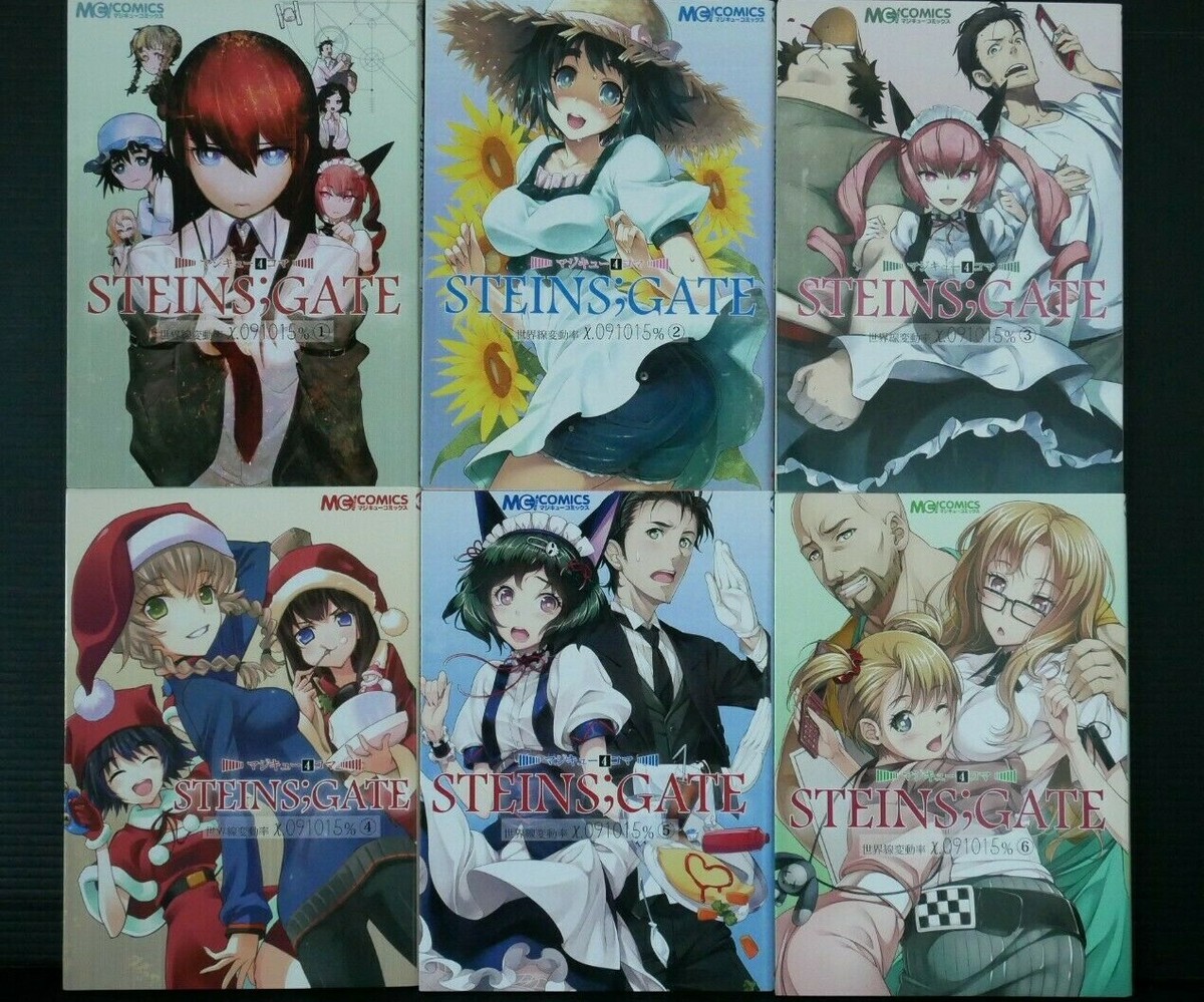 KADOKAWA Steins Gate Magi-Cu x.091015 4Koma Manga Vol 1-6 Set