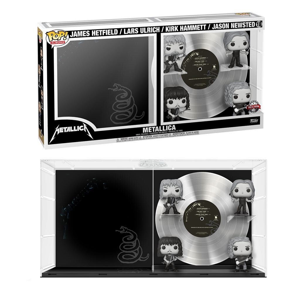 Figurines Funko Pop Metallica Album DLX Vinyl pack de 4 statuettes de collection noires