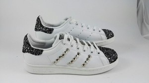 stan smith glitter argento