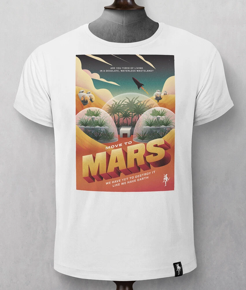 Dirty Velvet Clothing - Organic 'Life On Mars' T-shirt (2XL & 3XL)