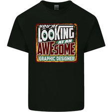 Looking A Un Stupenda Grafico Designer Uomo Cotone T-Shirt