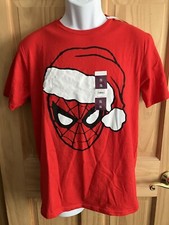 Marvel Youth Boys XXL 18 Spider-Man Santa Graphic T-shirt NWT
