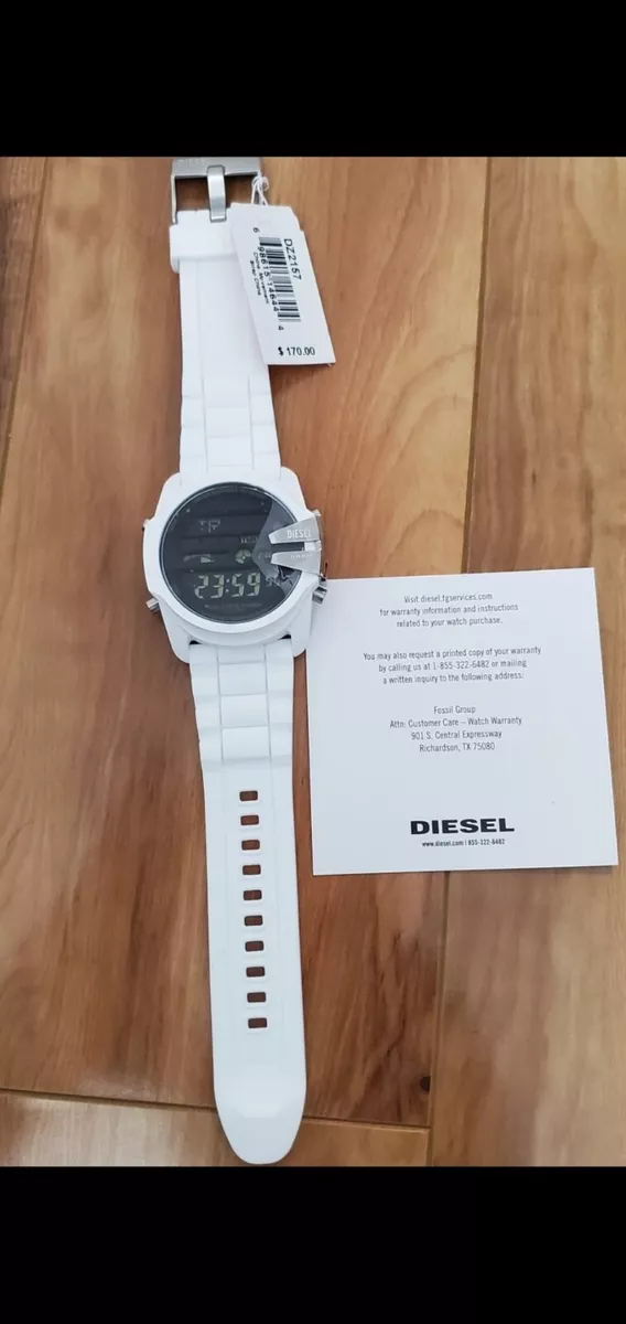 Diesel white watch mens new arrivals