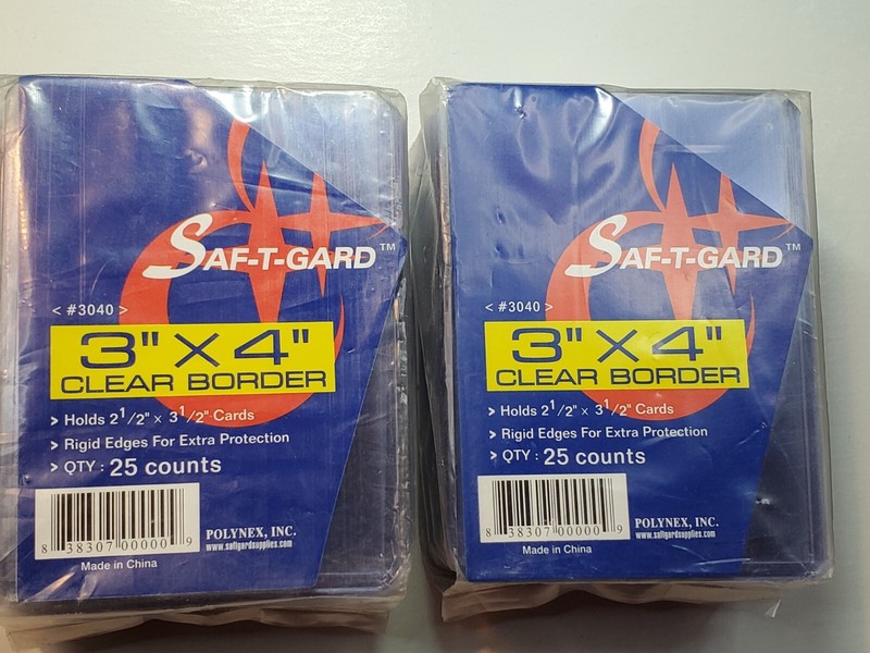 50 Standard 3 X 4 Ultra Clear Rigid Pro Top Loaders SafTgard  - Supplies