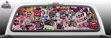 Sticker Bomb Stickers Perforated Vinyl Perf Rear Window Decal Graphic Truck SUV