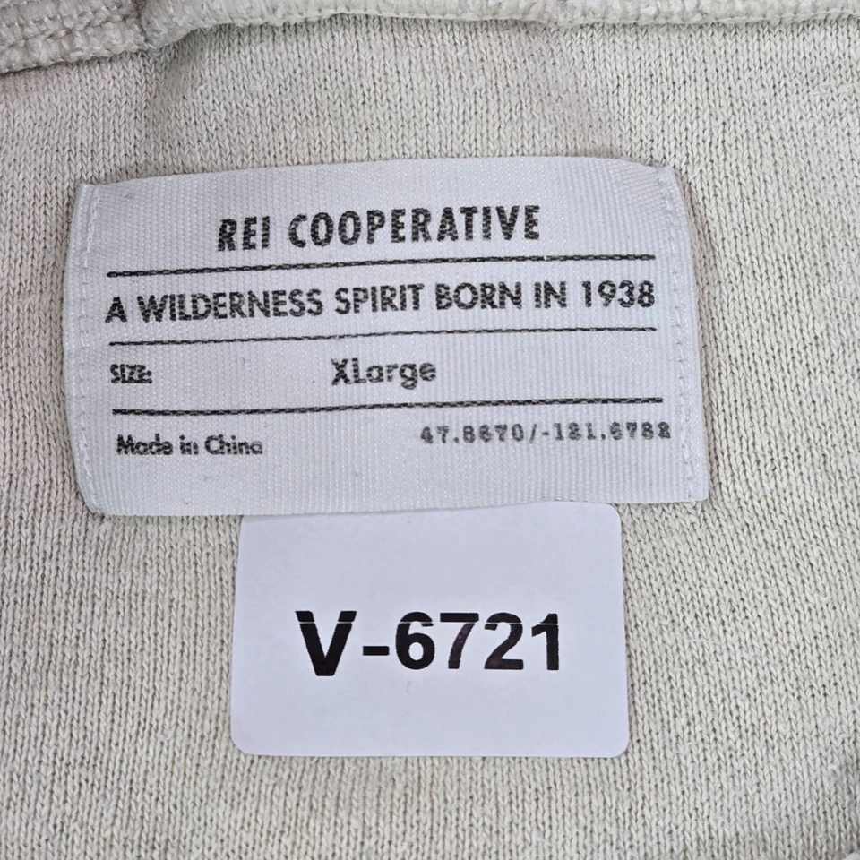 Sudadera REI Cooperative Mujer XL Beige Cáñamo Algodón Bolsillo Manga Larga Simulación Foto 2 de 4