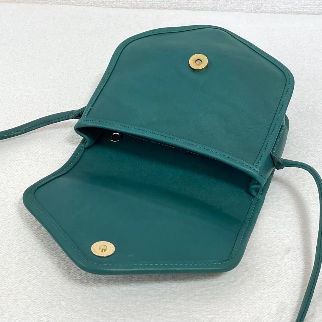 Coach Megan Shoulder Bag Jade Green Vintage USA Made 1995 /Used++ 