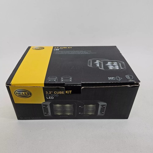 Hella 358176831 Black Magic Fog Light Kit LED Headlight Cube 1FA 3.2" 12/24 V - Picture 3 of 13