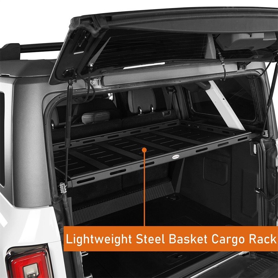 Rear Cargo Rack Basket Storage Shelf Trunk Fit 2021-2026 Ford Bronco 4 ...