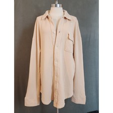 Tularosa Green Margaux Jacket Women's Large Autumn Blonde Cream Shacket Spring