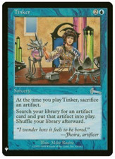 mtg magic tinker ENGLISH DIY mystery booster NOT urza's legacy / legacy