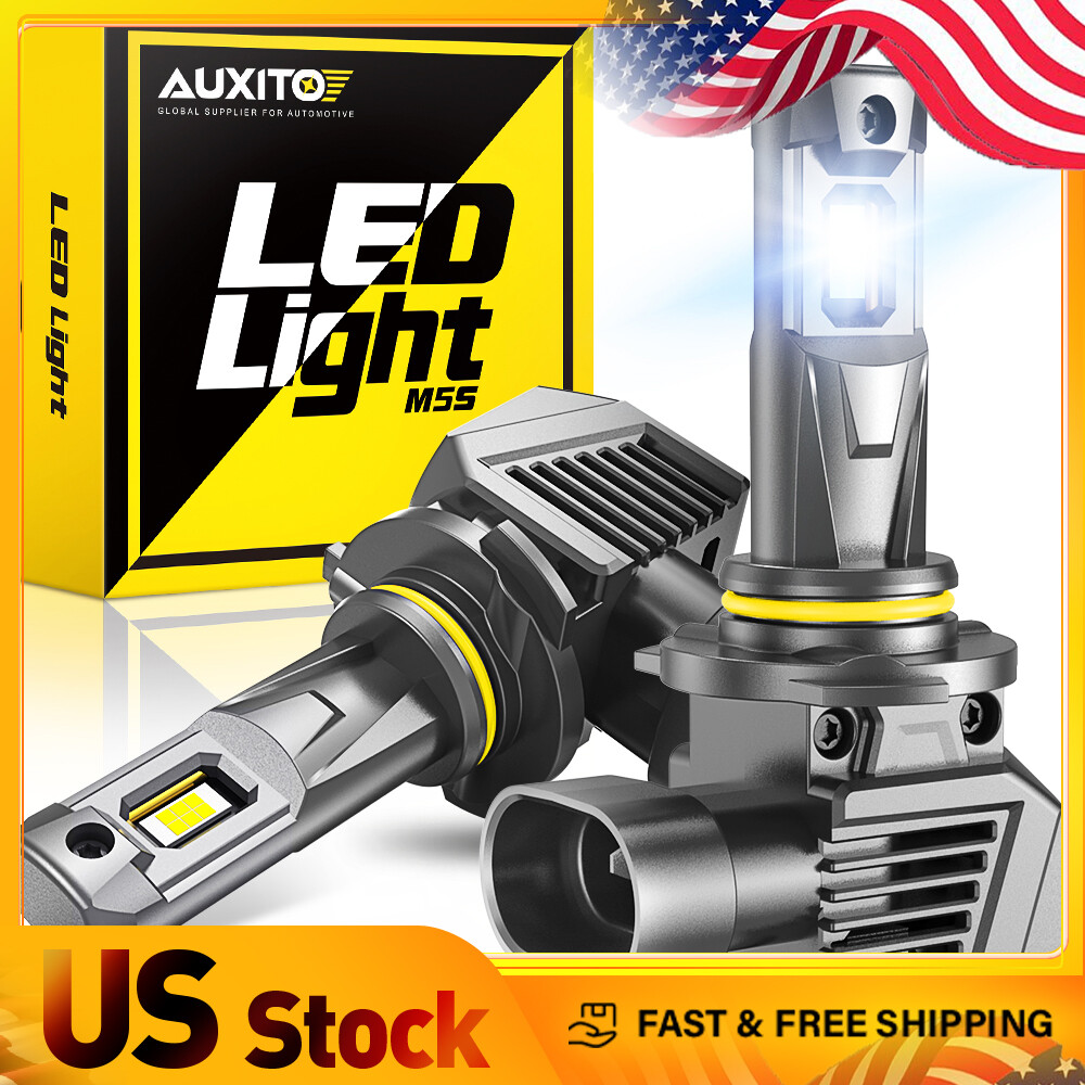 2PCS AUXITO LED 9005 Headlight Bulb Conversion Kit White Hi Lo Beam Replacement