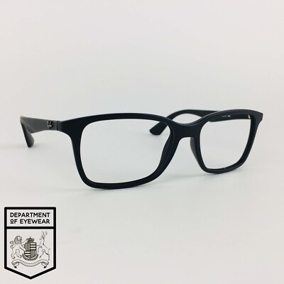 RAY-BAN Brille MATT SCHWARZ RECHTECKIG Brillengestell MOD: RB7047 5196 56 eye
