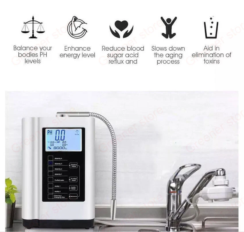 Alkaline Water Ionizer Purifier Machine Touch LCD Control 6000L Washer Display - Image 4 of 4