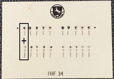 NOS New [ 1 Set = 2 hands ] FHF 34 60 / 120 Wit Aguja Hand Nickel Baton FHF34