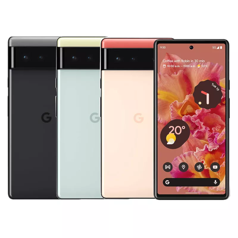 Google Pixel 6 - 128GB - Seafoam, Coral, Black - T-Mobile Locked