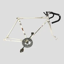 Peugeot Bike Bicycle Frame Forks Atax Handle Bars Lyotard Pedals White 25 Inch