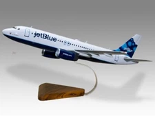 Airbus A320 JetBlue Version 2 Desk Wood Airplane New Model Large Scale 1/100