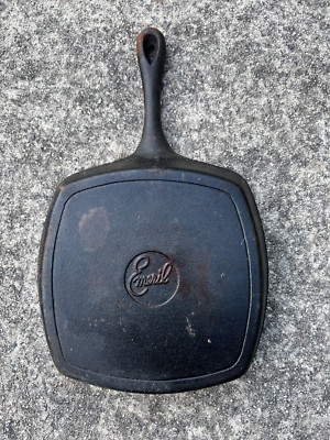Emeril Cast Iron Square Skillet Grill Ribbed Fry Pan Bacon 10''x 1.75''