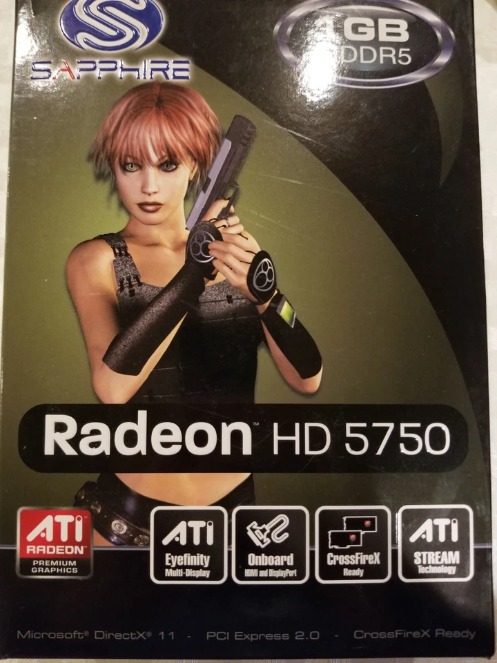 Sapphire AMD Radeon HD 5750 1GB DDR5 Full Profile 2xDVI HDMI DP 288-1E138-000SA - Image 2 of 2