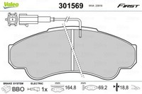 Valeo 301569 Bremsbelagsatz, Scheibenbremse FüR CitroËN Fiat Peugeot