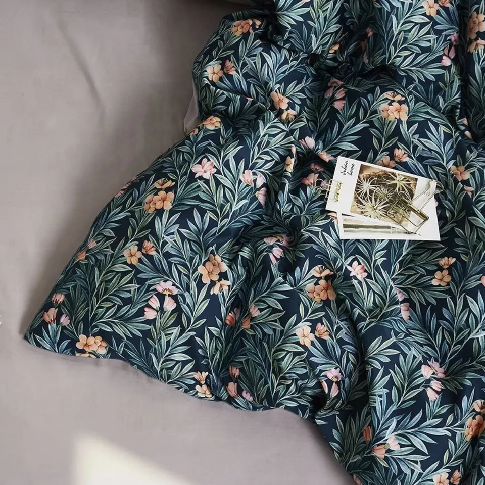 NUEVO Anthropologie Azul Paisley Boho King Ropa de Cama Edredón Floral Falso Estuche Set Foto 4 de 4
