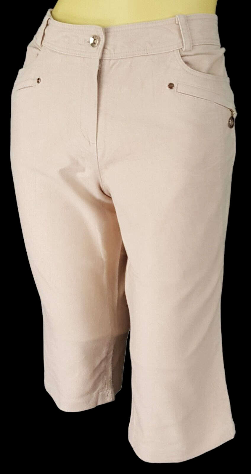 FILA GOLF DONNA ROSA PALLIDO PANTALONCINI ABITO DA SERA decorazione oro M vita 30"