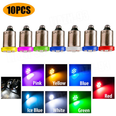 12V BA9S T4W 8SMD 3020 1206 1210 LED Bulbs Car Interior Light Parking Lamp Bulbs
