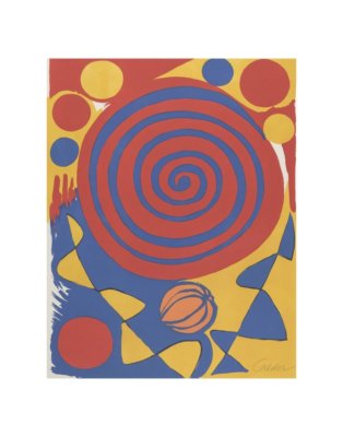 Untitled by Alexander Calder Spiral Circle Art Print Abstract Poster 11x14