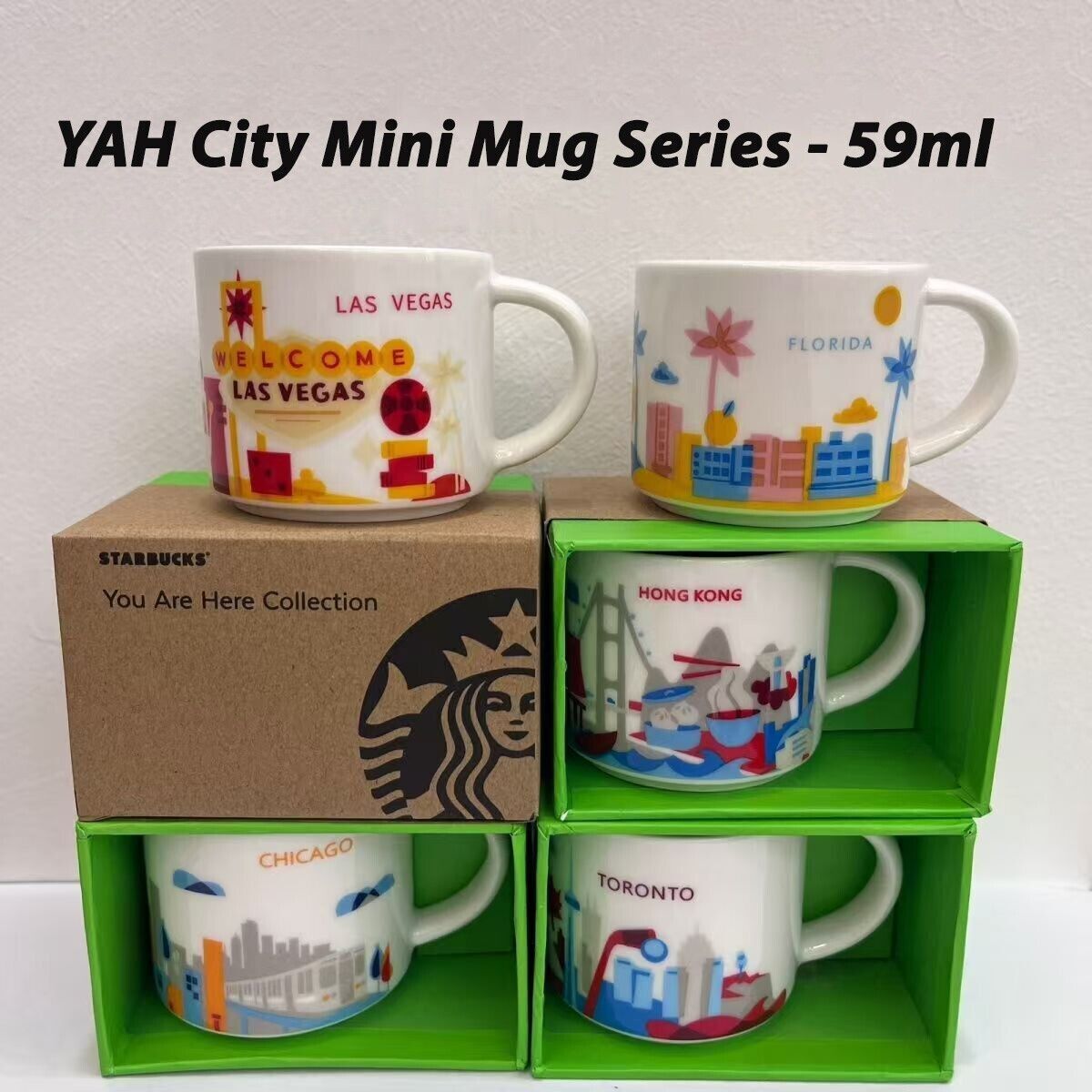 Starbucks“You Are Here”Collection Cute City Mini Coffee Mugs