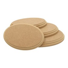 Wooden MDF Oval Plaque Trophy Edge Blanks Craft Shape Display Stand Plinth 18mm