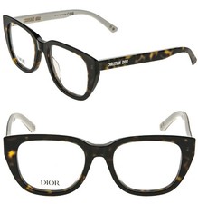 CHRISTIAN DIOR LaParisienneDiorO S5I White Brown 52mm Eyeglasses Frame CD50092I