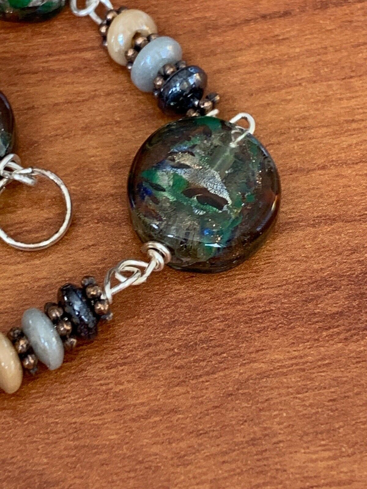 Handmade sterling Silver Plated Artesian multi co… - image 5