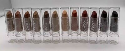 Lot of 12 NYX Full Size New Lipsticks Variety of Shades Listed in Description