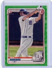 2020 Bowman Draft 1st RC Green Parallel # BD-33 Gage Workman /99 - Chicago Cubs