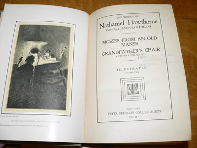 Antique The Works of Nathaniel Hawthorne Volume II HC Book~1910 Collier & Son