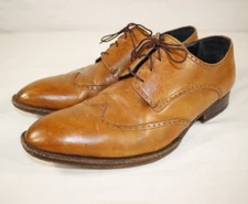 Messico Shoes Men's 13 Oxford Wingtip Brogue Dress Leather Goodyear Welt Brown