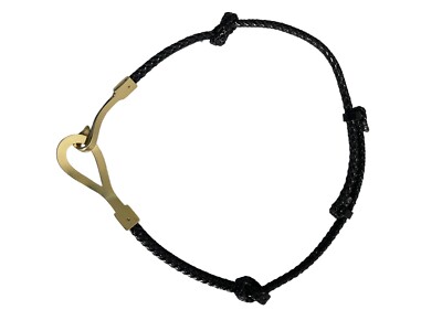 Anne Klein Belt Latch Hook Gold Tone Skinny Belt Black Rope  display picture 1