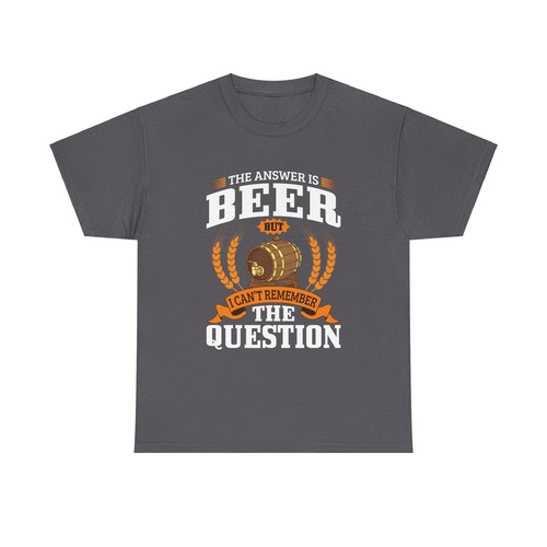 Camiseta Beer Drinking Cerveza Unisex Algodón Pesado 'La Pregunta' - Imagen 67 de 90