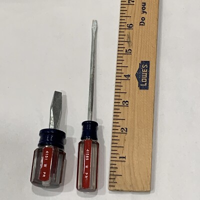 CRAFTSMAN Set Of Two 4151 and 41589 FLAT HEAD SCREWDRIVER -USA