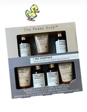 The Fuzzy Duck Hemp 7 Day Essential Gift Set Travel Size Shampoo Face Wash Etc