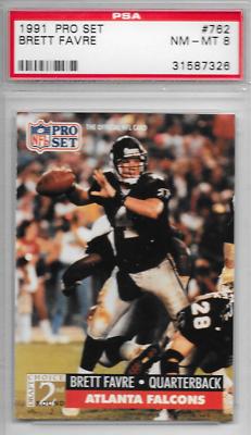 BRETT FAVRE ATLANTA FALCONS 1991 PRO SET #762 PSA 8  eBay