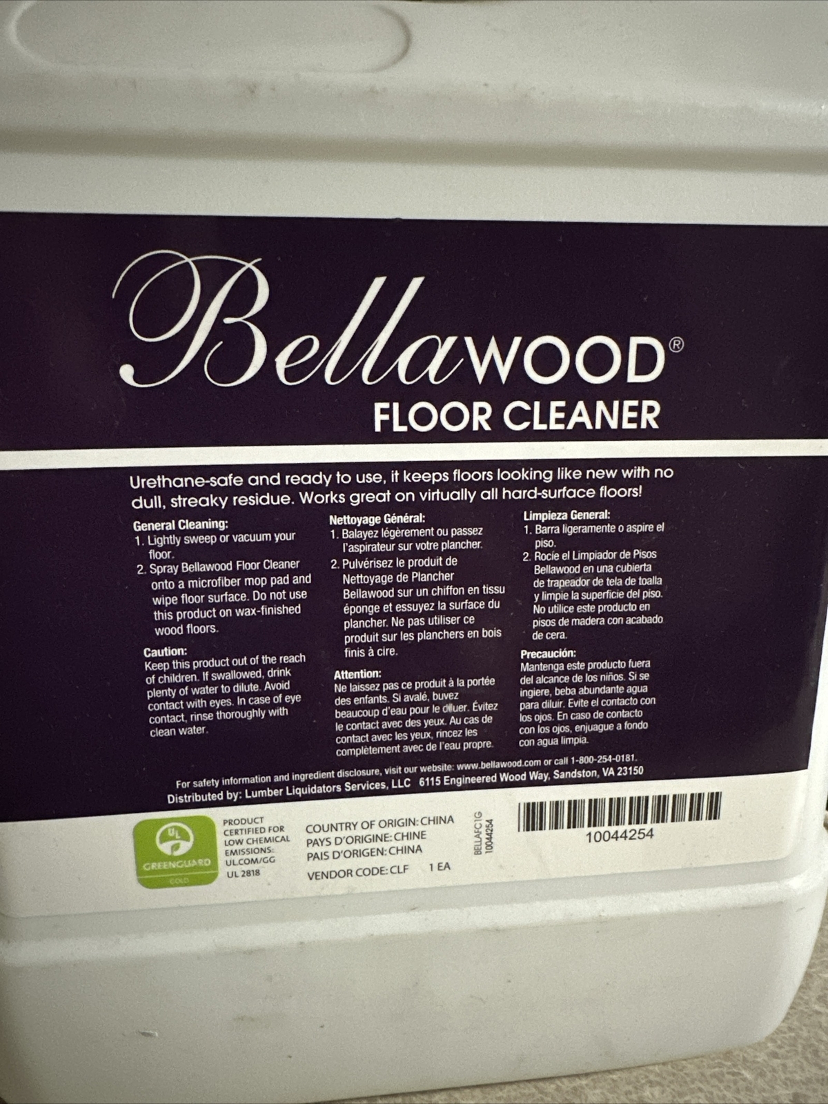 BellaWood 140 oz Floor Cleaner Ready To Use Spray for Laminate Vinyl