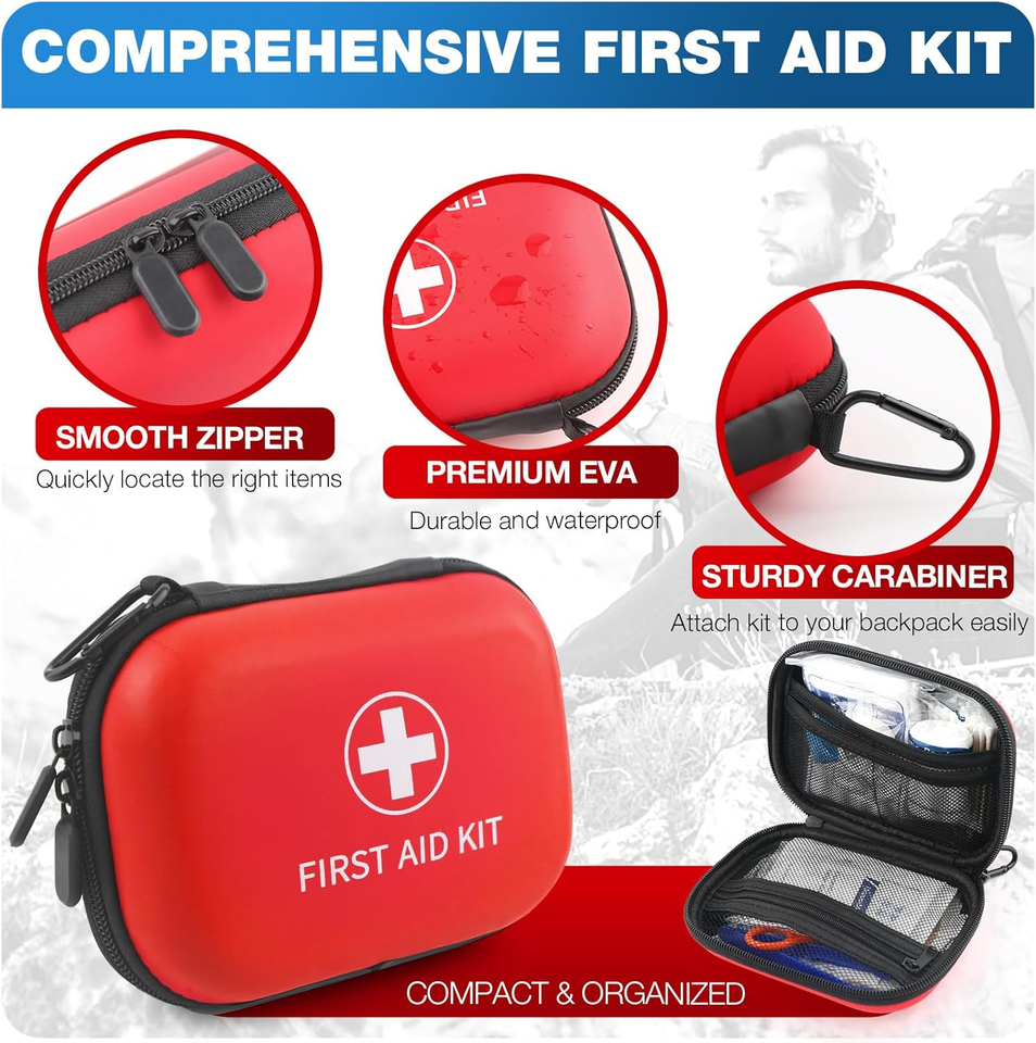 Mini First Aid Kit 100 PCS Emergency Kit for Home Car Travel Small ...