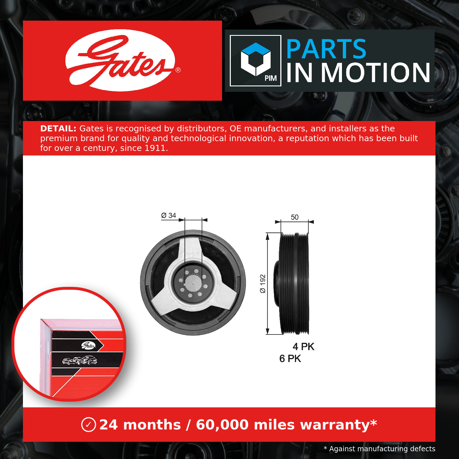Gates TVD1030 Crankshaft Belt Pulley - Image 20