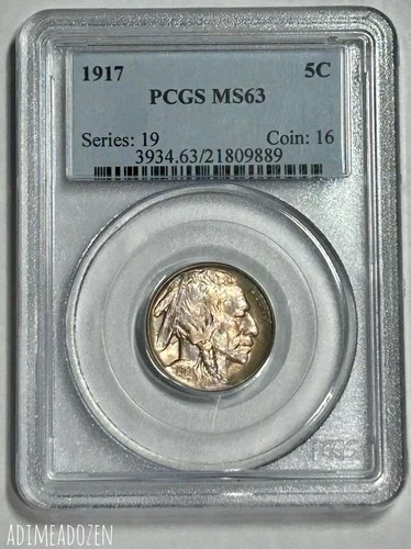 1917-P 5C 🦬 Buffalo Nickel (PCGS MS63) XS27901NH