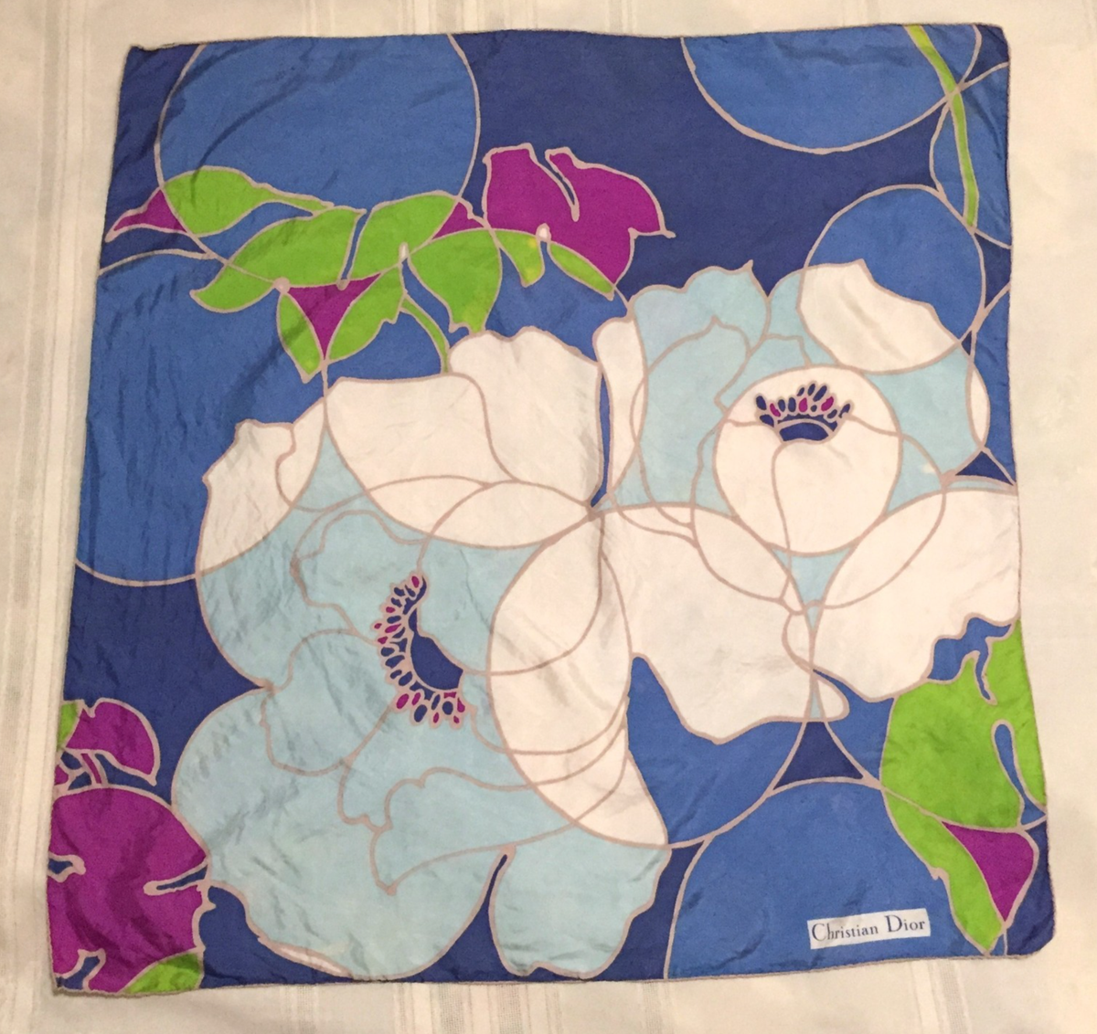 Vintage Christian Dior Silk Scarf 30