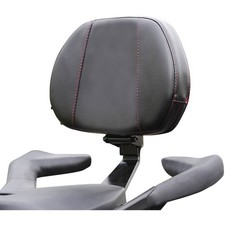 Show Chrome Black Grande Passenger Backrest Red Stitch 41-420GRED