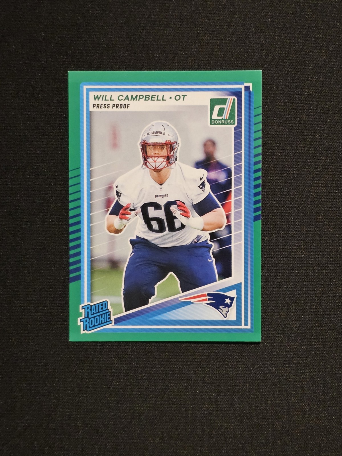 2025 Panini Donruss - Rated Rookie Will Campbell #345 Press Proof Green (RC)