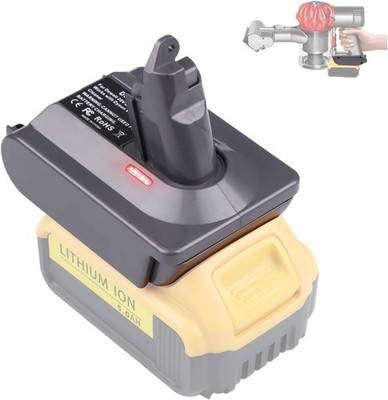 V6 Adapter for Dewalt 20V Lithium Battery Converter to Replace for Dyson V6